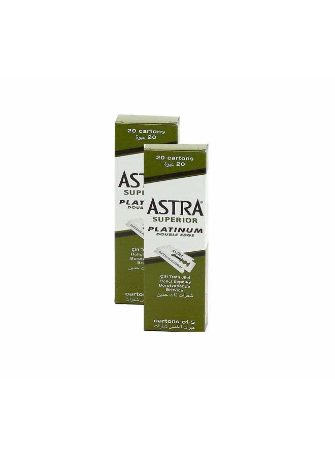 Astra Razor Blades, Pack of 2, 200-Piece - Image 1