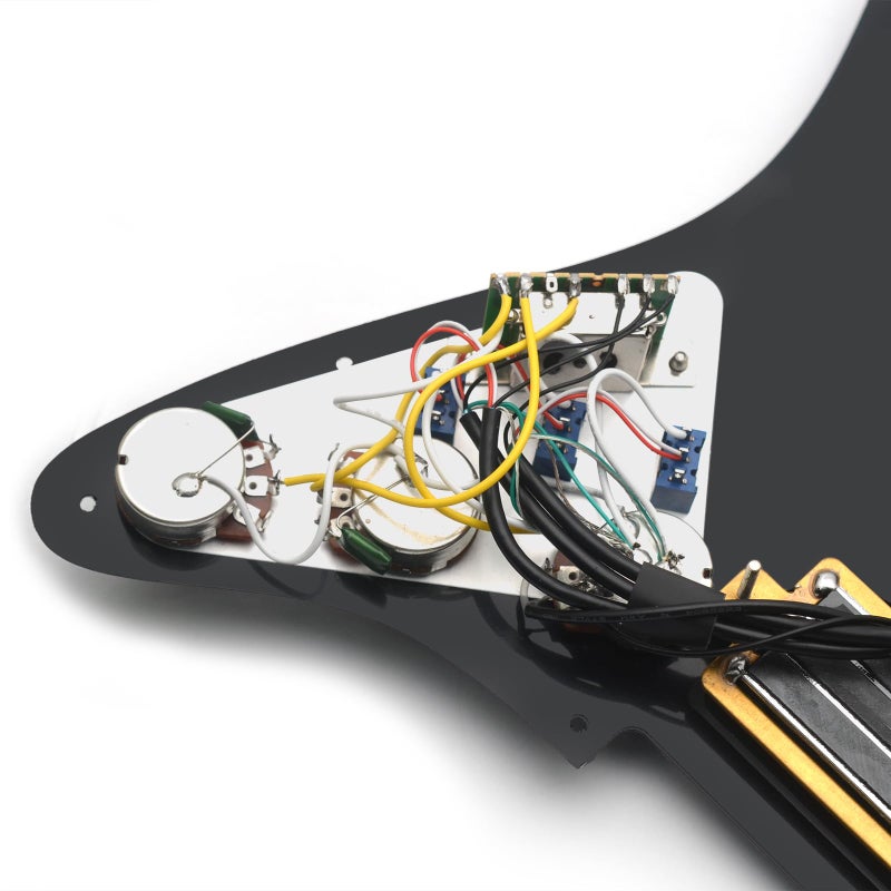 MAXCHEER SSH-Coil Splitting Electric Guitar Pickguard Two Mini Humbucker + ONE 4 Coil Pickup High Output-(9K/9K/18K) Loaded Prewired Scratchplate (Abalone Pearl, SSH) - Image 4