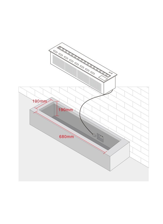 ebarza - Water Vapour Electric Fireplace - Image 1