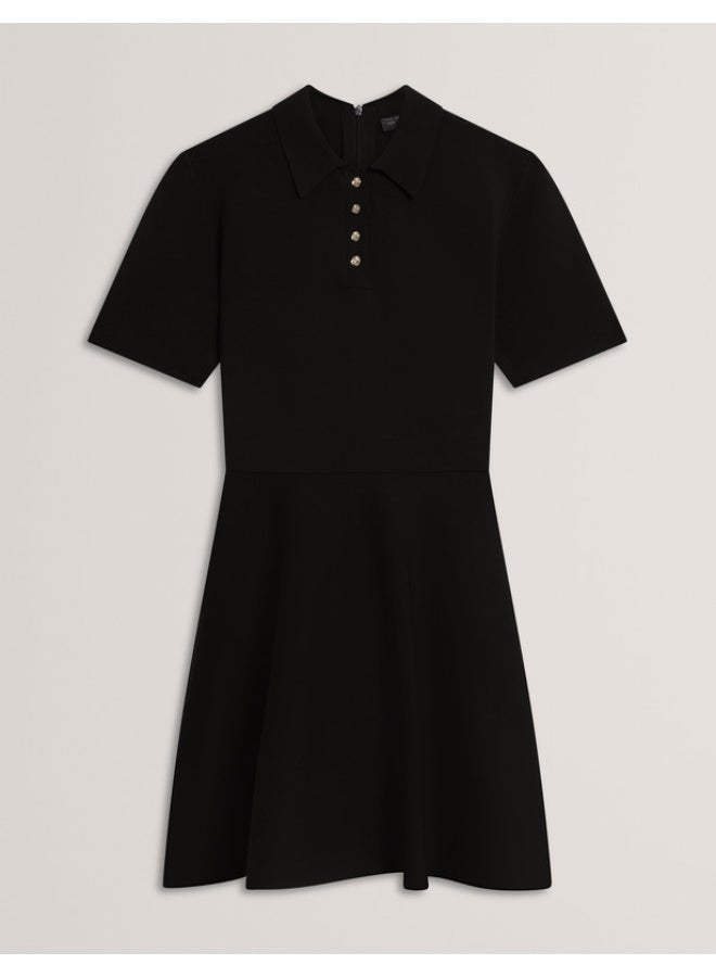 Ted Baker Mini Short Sleeve Knitted Polo Dress - Image 3