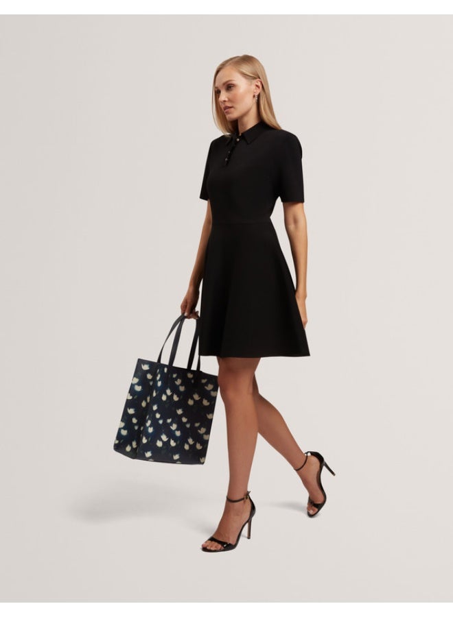 Ted Baker Mini Short Sleeve Knitted Polo Dress - Image 2