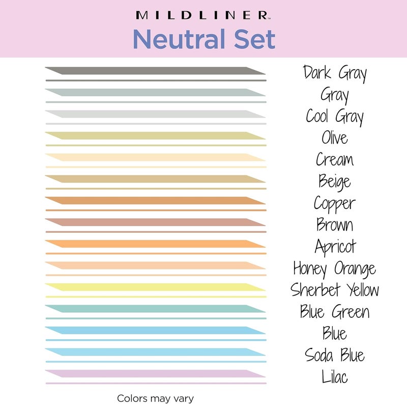 Zebra Pen Mildliner Dual-Tip Highlighter Set, Broad and Fine Point Tips, No Bleed, Ideal for Bible Highlighting, Giftable Art Supplies and Teacher Gifts, Neutral Vintage Ink Colors, 15-Pack (78315) - Image 3
