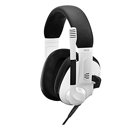 EPOS H3 Closed Acoustic Gaming Headset with Noise-Cancelling Microphone - Plug & Play Audio - Around The Ear - Adjustable, Ergonomic - for PC, Mac, PS4, PS5, Switch, Xbox - White - Image 5