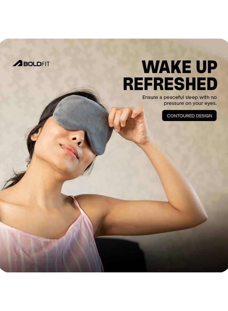 BOLDFIT Super Soft Silk Blind Fold Eye Mask For Smooth and Comfortable Sleep With Adjustable Strap  - Image 3