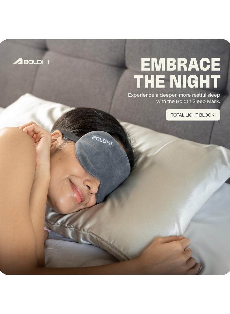BOLDFIT Super Soft Silk Blind Fold Eye Mask For Smooth and Comfortable Sleep With Adjustable Strap  - Image 4