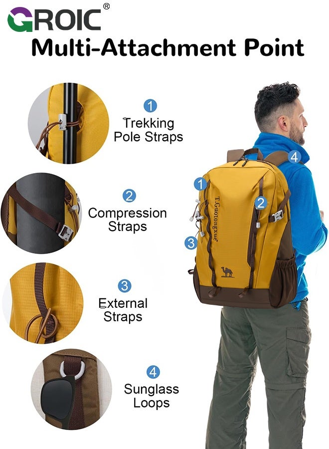 GROIC Hiking Backpack, Lightweight Travel Backpacks,Camping Bag Outdoor Sports Back pack for Men,Waterproof Outdoor Hiking Daypack - Image 3