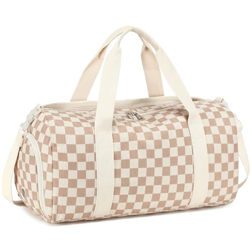 BLUBOON Duffle Bag Girls Kids Cute Gym Bag with Shoes Compartment & Wet Separation Waterproof Sports Overnight Travel Bag - Image 1