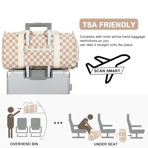 BLUBOON Duffle Bag Girls Kids Cute Gym Bag with Shoes Compartment & Wet Separation Waterproof Sports Overnight Travel Bag - Image 4