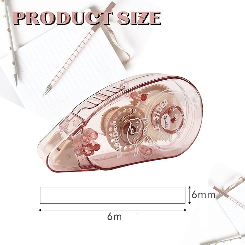 جيه زد اس بكرة لاصقة لسجلات القصاصات، 6 مم × 8 م، شريط لاصق مزدوج الجوانب، لوازم سجل القصاصات للبالغين، شريط صور لسجلات القصاصات - Image 2