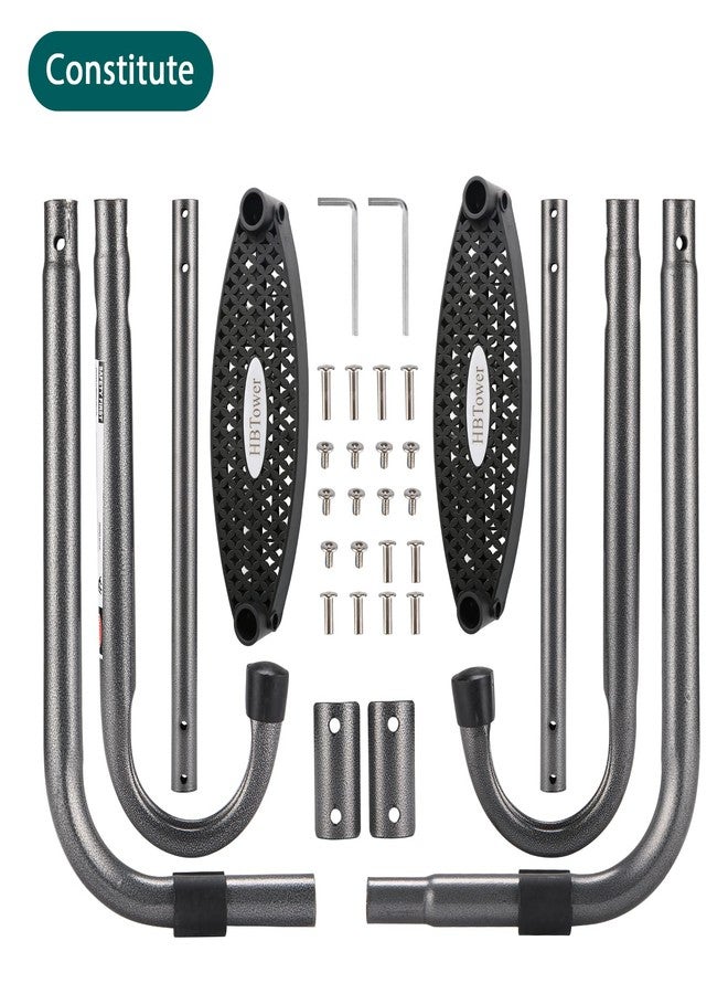 HBTower Trampoline Ladder with Horizontal and Wide Steps, Universal Hook, UV Treated Steel, 220 lbs Capacity Trampoline Accessories for Children Kids - Image 3