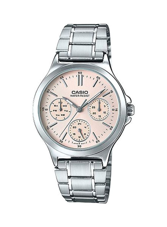 CASIO Women Enticer Water Resistant Analog Watch LTP-V300D-4A - 38 mm - Silver - Image 1