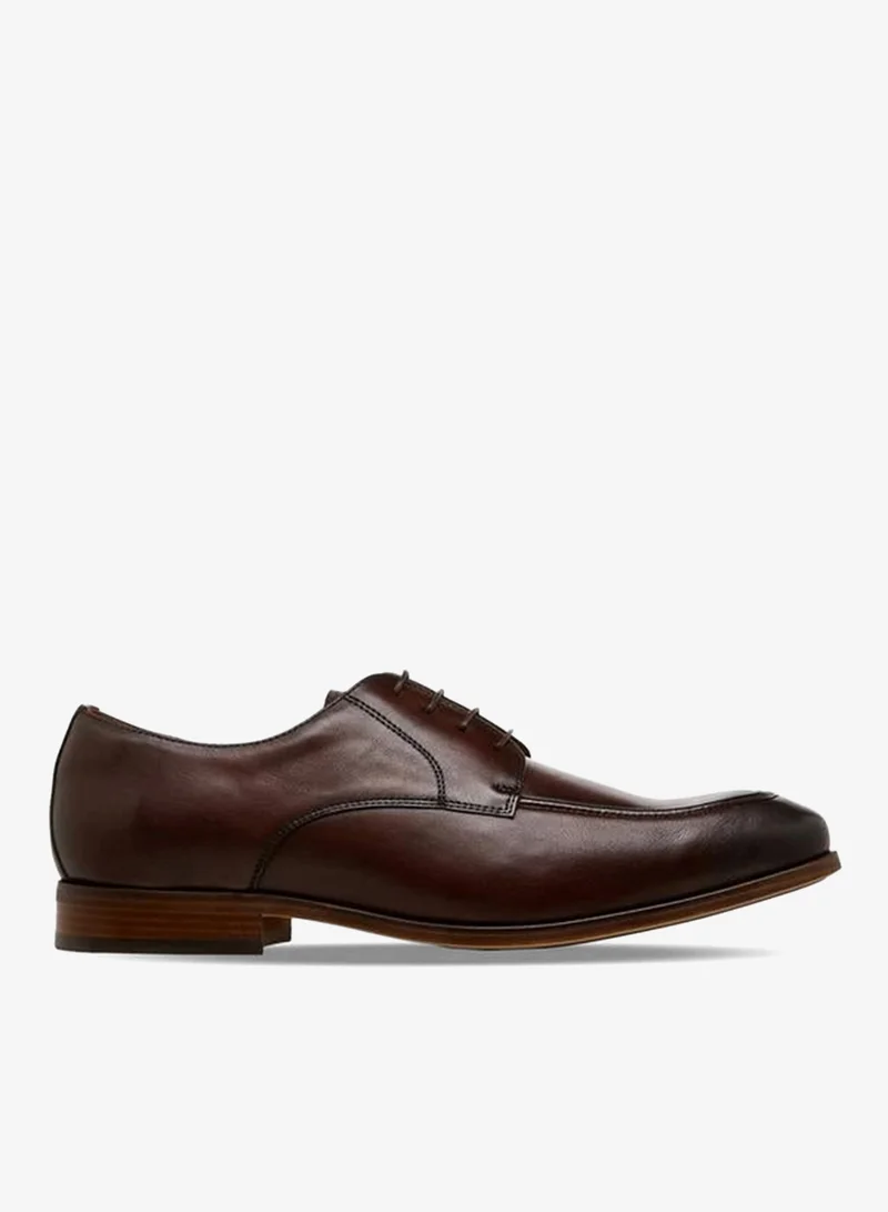 DUCHINI Men Lace-Up Leather Derby Shoes