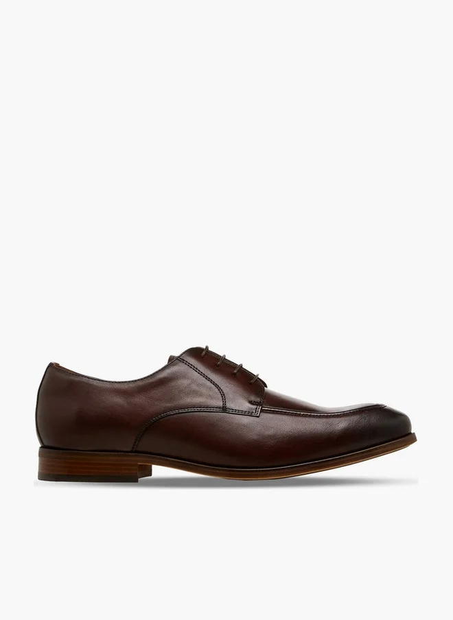 DUCHINI Men Lace-Up Leather Derby Shoes