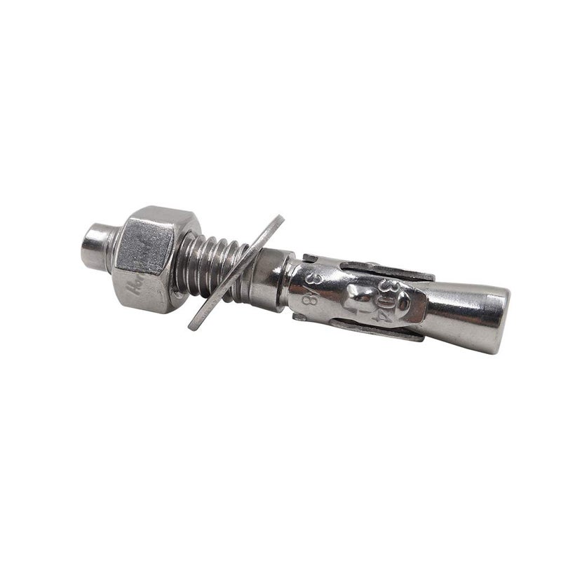 Horiznext 3/8" x 2-1/4" inch Stainless Steel Standard Strong Wedge Anchor, Fasteners for Concrete (4 pcs) - Image 1