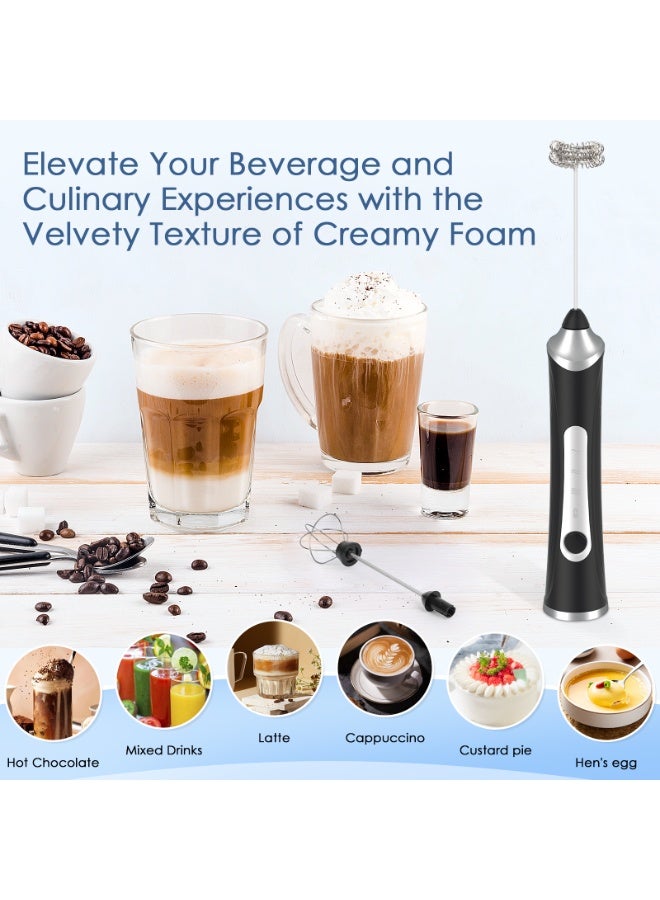 Besswin Rechargeable Electric Foam Maker | Milk Frother Handheld Foam Maker | 304 Stainless Steel Maker Whisk | 3 Speed | USB-C Charging | Low Noise | Compact Design Portable | Adjustable Coffee Lattes Cappuccinos and Baking - Image 5