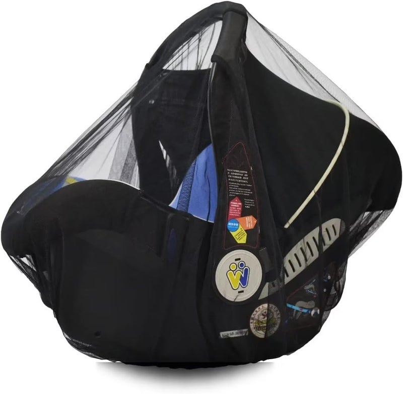 DODO NICI Stroller Netting Mosquito for Baby, Sewn in Pouch, Toddler Mosquito Net for Stroller with Storage Bag, Infant car seat mesh net, Black - Image 4