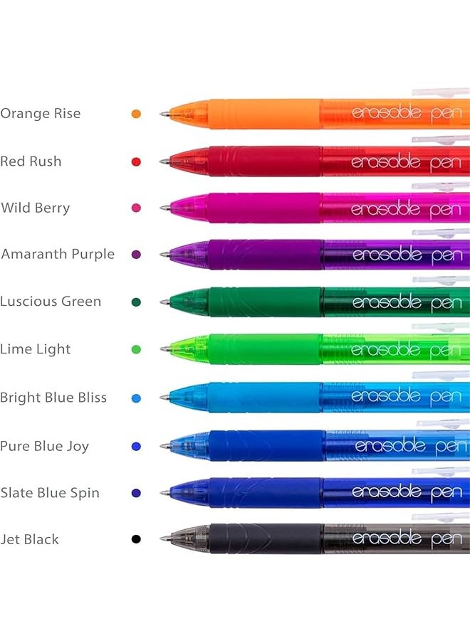 erorex - Erasable Gel Pens Heat Erasable Pen With 8 Colors Retractable Erasable Gel Pens Fine Point 0.7Mm Pens With Premium Comfort Grip Erasable Pens For Drawing Planner Crossword Puzzles - Image 1