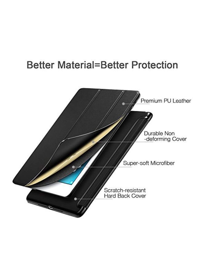 NIBEMINENT Trifold Protective Case Cover For Apple iPad 9.7-Inch (2018/2017) Black - Image 2