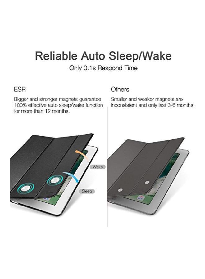 NIBEMINENT Trifold Protective Case Cover For Apple iPad 9.7-Inch (2018/2017) Black - Image 4