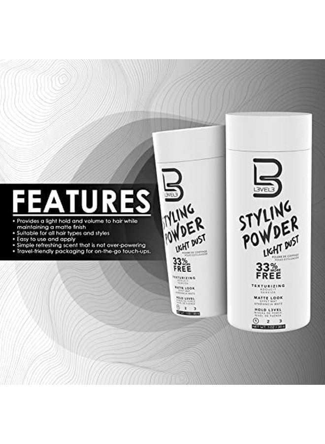 L3 Level 3 Travel Styling Powder - Small 0.18 oz for Travel - Natural Look Mens Powder - Sample Styling Powder - Image 4