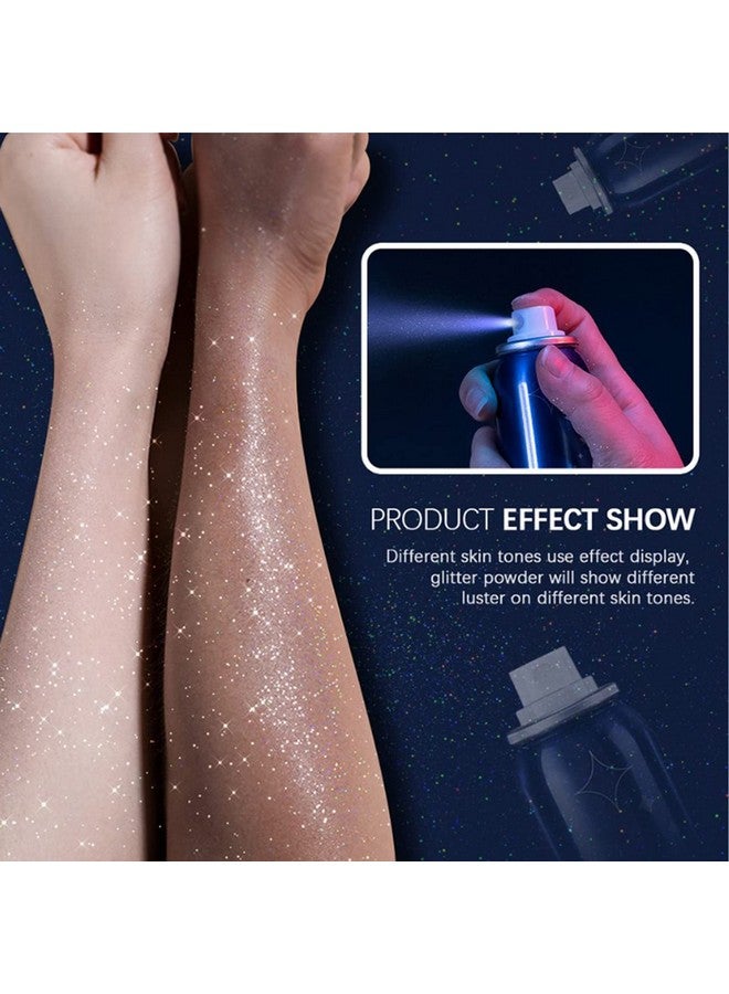 RoseFlower RoseFlower 2pcs Glitter Spray, Body Glitter Spray for Hair Face Skin, Fabric Glitter Spray for Clothing Clothes, Sparkle Shimmer Shiny Spray Hairspray for Stage Makeup Festival Party 2.11fl.oz - Image 4