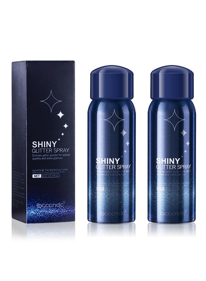 RoseFlower RoseFlower 2pcs Glitter Spray, Body Glitter Spray for Hair Face Skin, Fabric Glitter Spray for Clothing Clothes, Sparkle Shimmer Shiny Spray Hairspray for Stage Makeup Festival Party 2.11fl.oz - Image 1