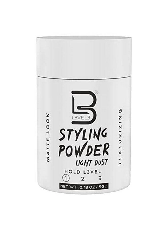 L3 Level 3 Travel Styling Powder - Small 0.18 oz for Travel - Natural Look Mens Powder - Sample Styling Powder - Image 1