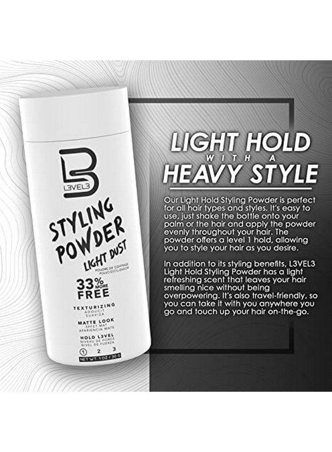 L3 Level 3 Travel Styling Powder - Small 0.18 oz for Travel - Natural Look Mens Powder - Sample Styling Powder - Image 3