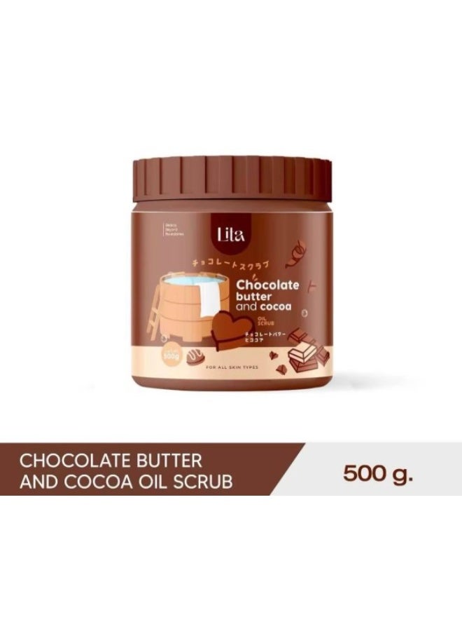 Lita Chocolate Butter & Cocoa Body Oil Scrub 500g - Nourishing Skin Exfoliator - Image 4
