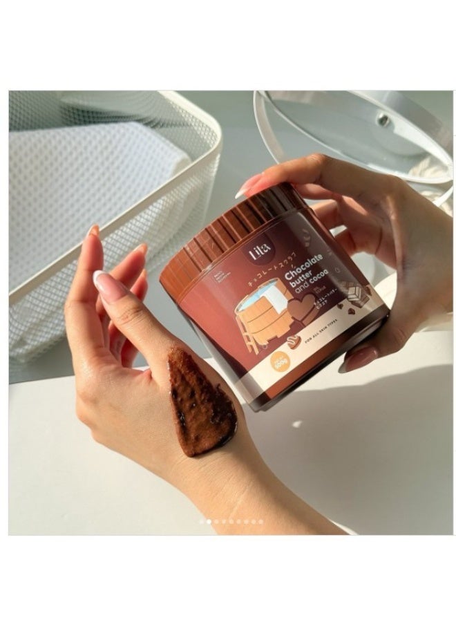 Lita Chocolate Butter & Cocoa Body Oil Scrub 500g - Nourishing Skin Exfoliator - Image 3