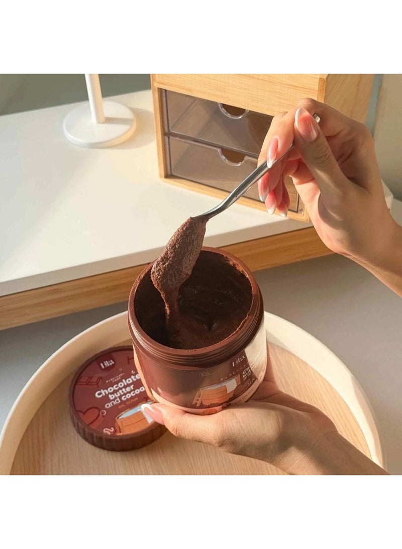 Lita Chocolate Butter & Cocoa Body Oil Scrub 500g - Nourishing Skin Exfoliator - Image 2