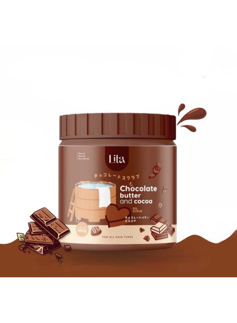 Lita Chocolate Butter & Cocoa Body Oil Scrub 500g - Nourishing Skin Exfoliator - Image 1