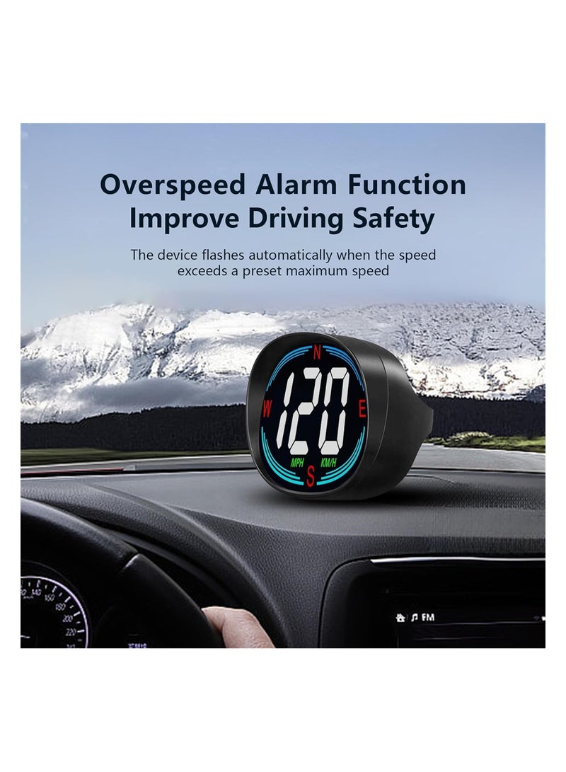 KASTWAVE Digital Speedometer Heads up Display for Car GPS HUD Universal All Cars Head Up Display Vehicle Speed Compass MPH KMH Speed Gauge Plug and Play - Image 3