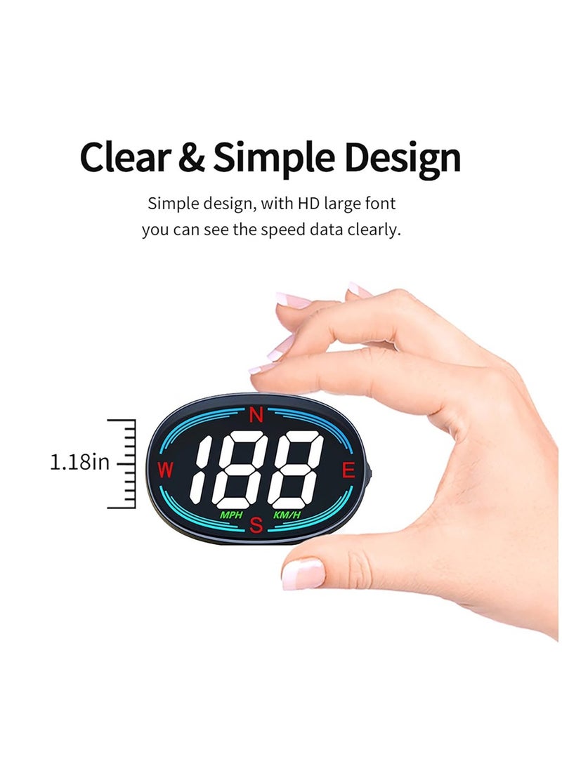 KASTWAVE Digital Speedometer Heads up Display for Car GPS HUD Universal All Cars Head Up Display Vehicle Speed Compass MPH KMH Speed Gauge Plug and Play - Image 4