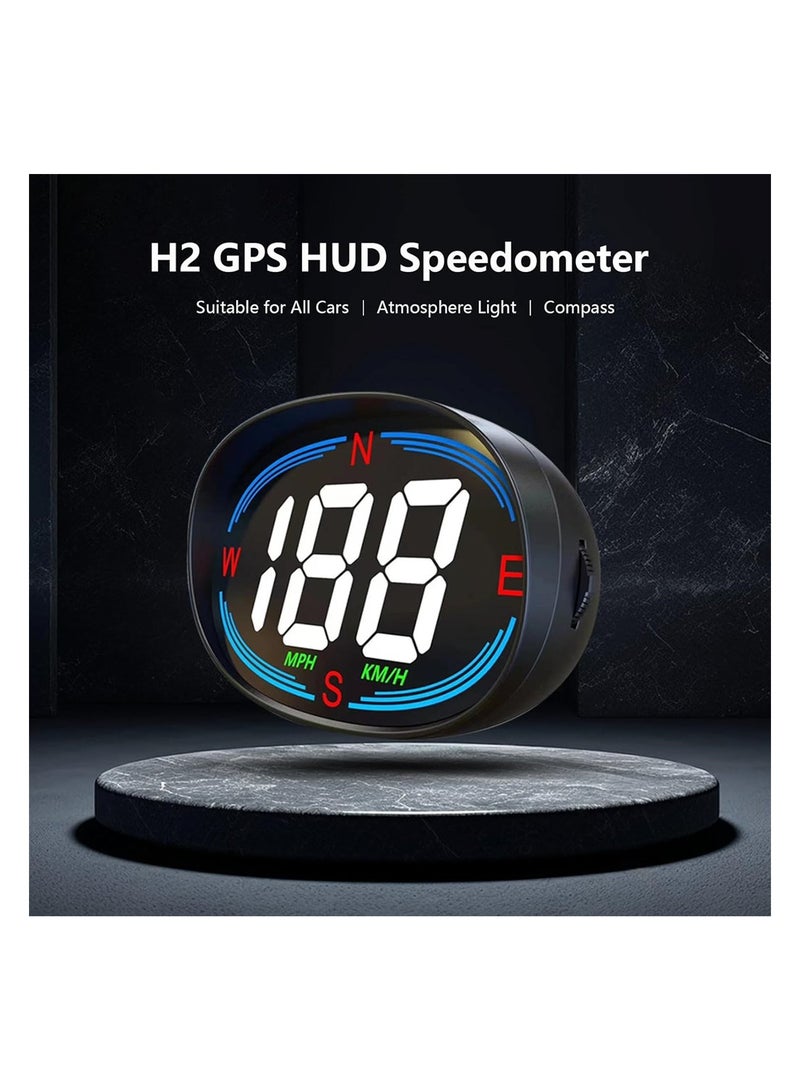 KASTWAVE Digital Speedometer Heads up Display for Car GPS HUD Universal All Cars Head Up Display Vehicle Speed Compass MPH KMH Speed Gauge Plug and Play - Image 2