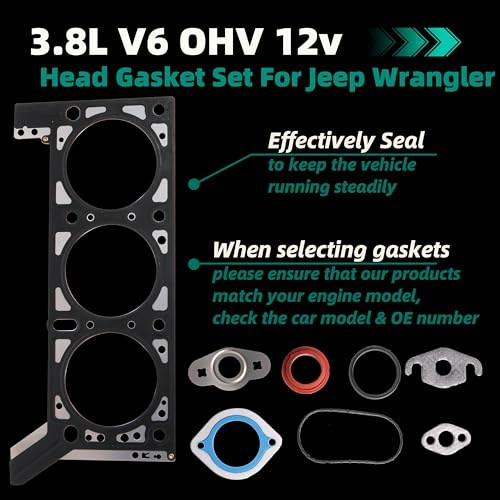 Riyhch Engine Head Gasket Set Fits for Jeep Wrangler 3.8L 2007 2008 2009 2010 2011,HGB1168 HS26326PT HS54740 MA-9761234927 - Image 3