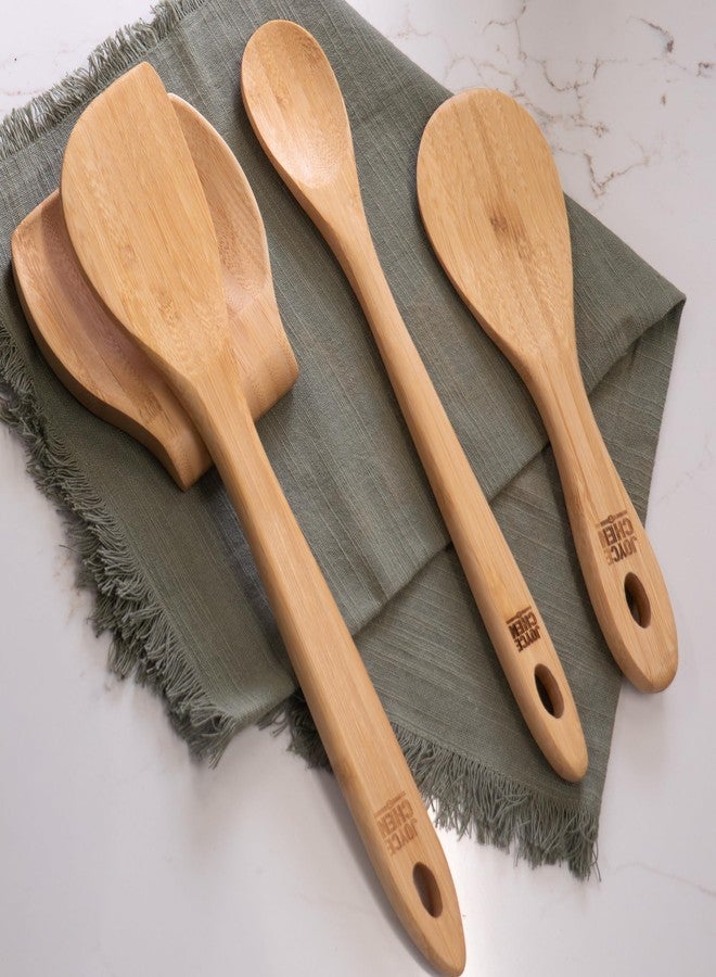Joyce Chen Burnished Bamboo Wok Utensils, 3-Piece Stir Fry Set - Image 3