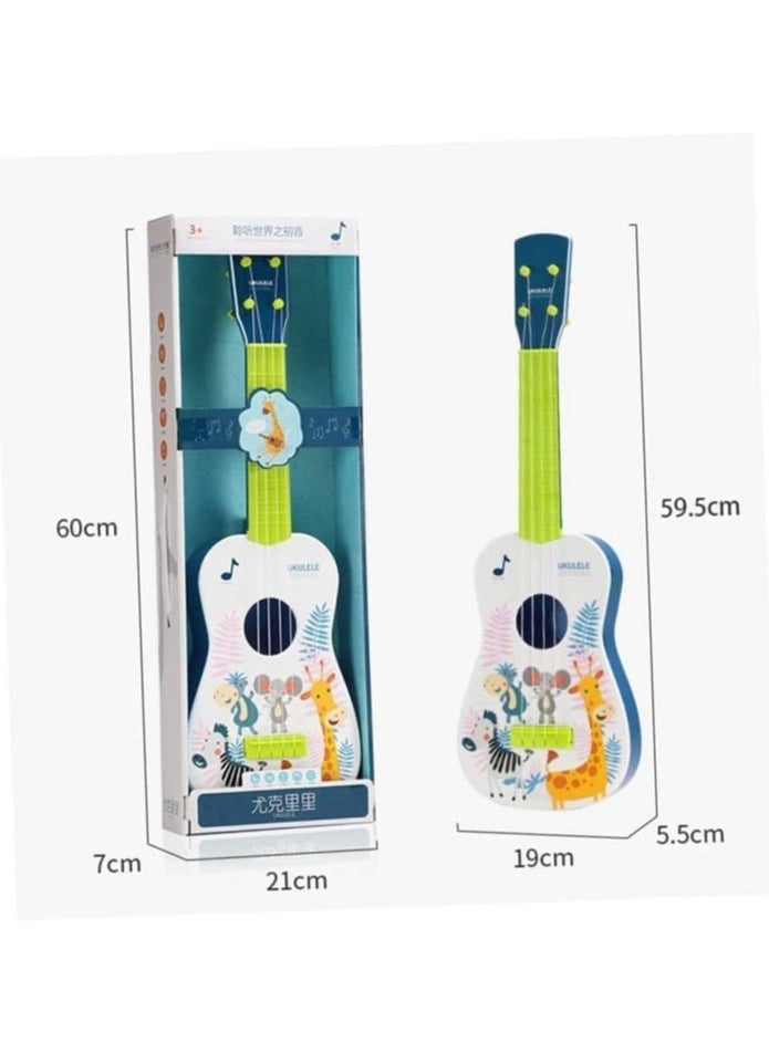 UKR UKR Kids Guitar – Wooden Musical Instrument for Toddlers – Music Learning Toy for Children Ages 3+ (Green)  - Image 3