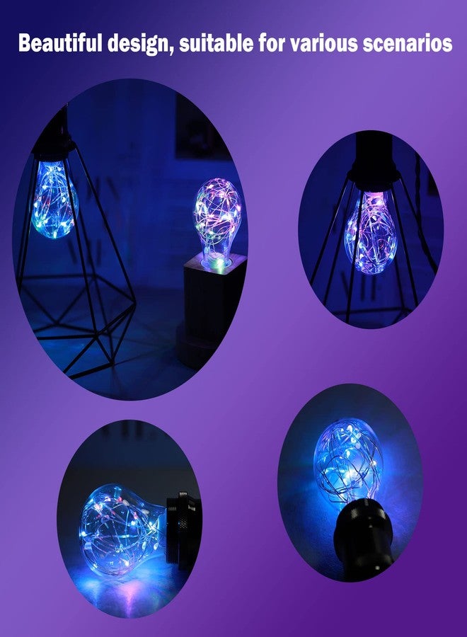HOWORR 2W RGB Color Changing LED Fairy Light Bulbs, 15W Equivalent Cute Light Bulbs for Pendant Light Fixtures, Bedroom, Living Room, Christmas, Wedding, E26 Base - Image 4