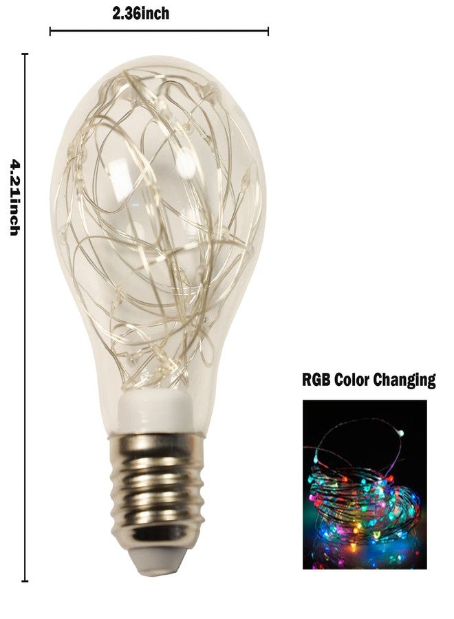 HOWORR 2W RGB Color Changing LED Fairy Light Bulbs, 15W Equivalent Cute Light Bulbs for Pendant Light Fixtures, Bedroom, Living Room, Christmas, Wedding, E26 Base - Image 2