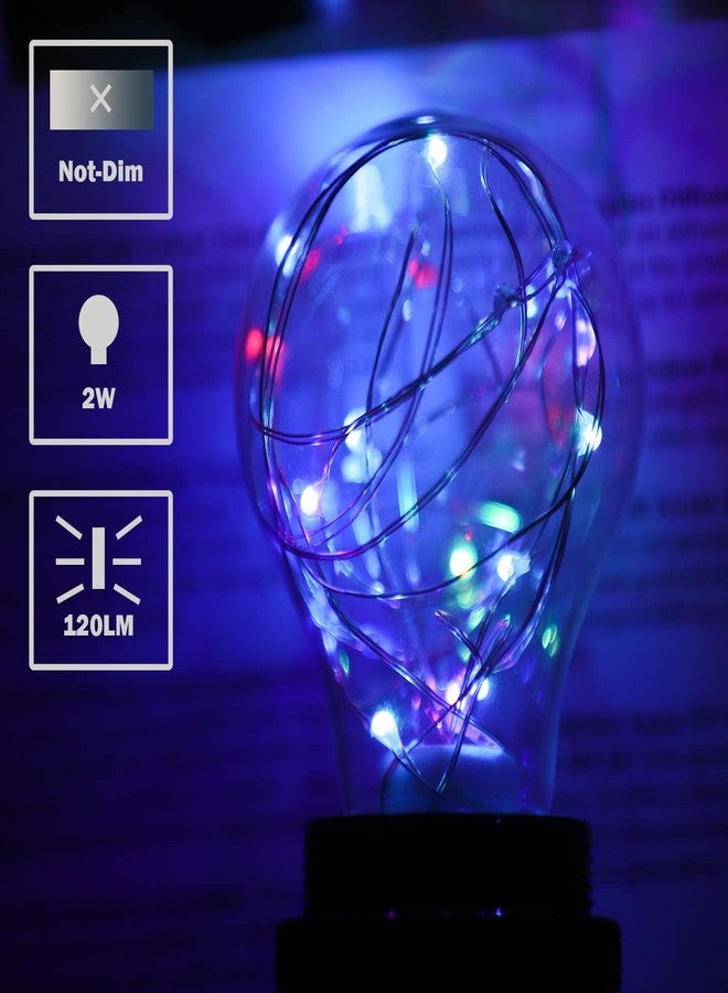 HOWORR 2W RGB Color Changing LED Fairy Light Bulbs, 15W Equivalent Cute Light Bulbs for Pendant Light Fixtures, Bedroom, Living Room, Christmas, Wedding, E26 Base - Image 3