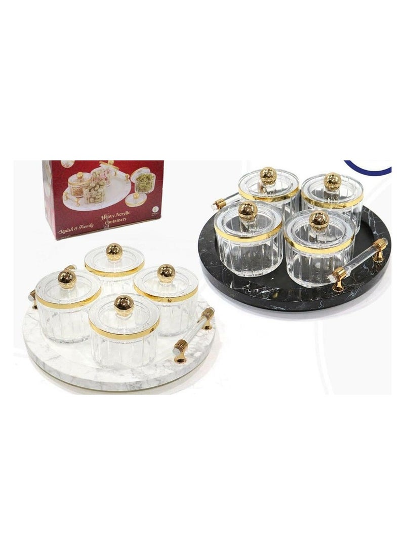 Generic Nuts boxes with plastic tofir, 4 pieces - revolving plate 