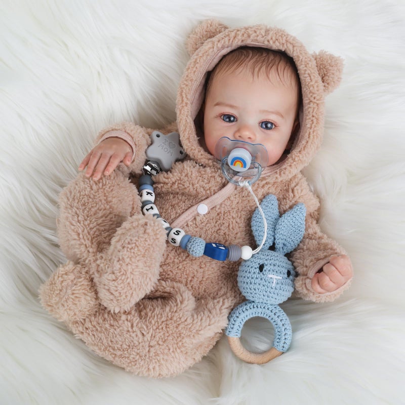 KSBD Reborn Baby Dolls 18 Inch Realistic Baby Doll Lifelike Full Baby Boy Real Life Baby Doll with Soft Vinyl Body can Swimming with Accessories Gifts for Kids 3 - Image 2