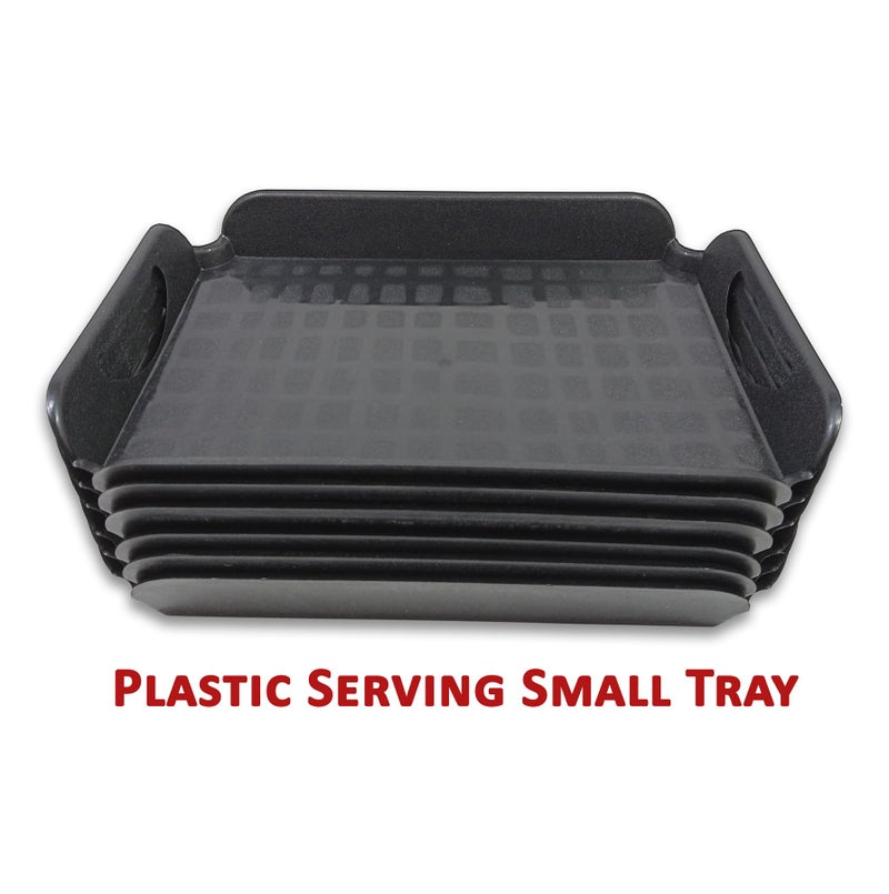 BHOJANWARE Small Serving Tray Set of 6-Unbreakable Plastic/Polypropylene Tray Set- Ideal for picnics, Parties, Catering Events, and Daily Home use. - Image 3