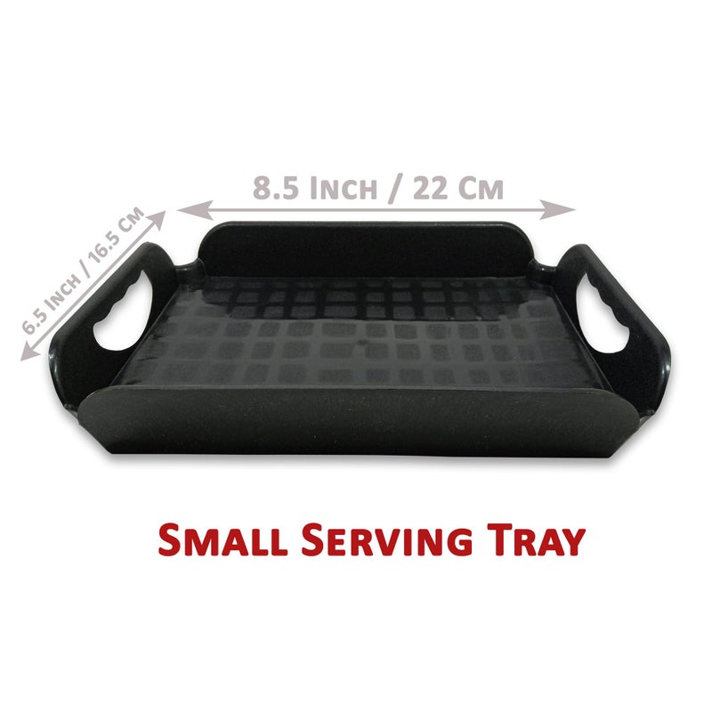 BHOJANWARE Small Serving Tray Set of 6-Unbreakable Plastic/Polypropylene Tray Set- Ideal for picnics, Parties, Catering Events, and Daily Home use. - Image 2