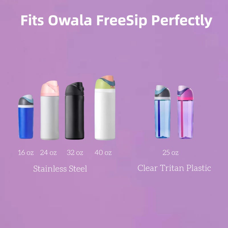 ALTLAU Purple Lid Replacement for Owala Freesip, Compatible with Owala Cup 24oz 32oz 40oz 16oz, One Button Water Bottle Top Replacement Accessory, Leakproof, BPA-Free (Purple) - Image 3