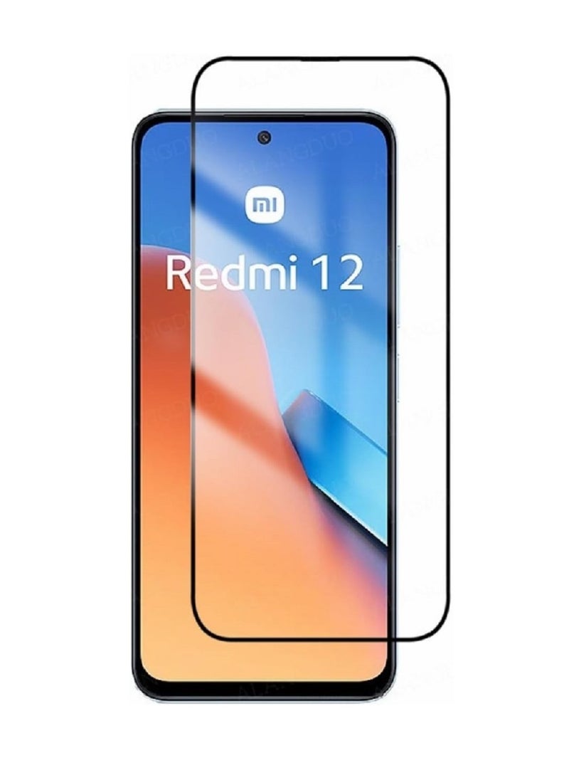 Super Tempered Glass Screen Protector 5D Designed For Xiaomi Redmi 12 Full Glue Edge to Edge Full Screen Coverage And Bubble Free - Image 1