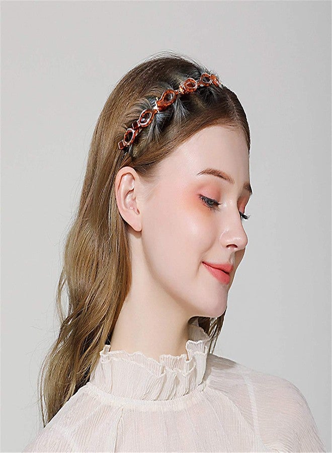 GrenzaFab 2 Pcs Trending Trunks Headbands Plastic and Resin Hair Twister, Hairstyle Braid Tool, Hair Clips For Girls And Women, Hairstyle Hairpin, Alligator Clips (Black & Brown) - Image 4