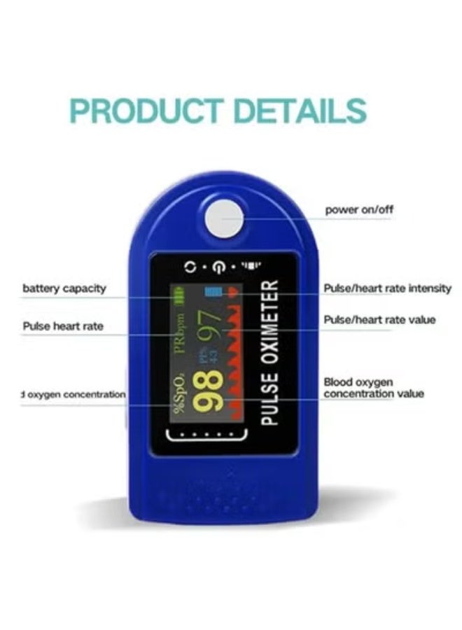 Original Digital Pulse Oximeter – Oxygen Saturation, Heart Rate & SpO2 Monitor with LED Display, Fingertip Oxygen Meter, 12-Month Warranty - Image 2