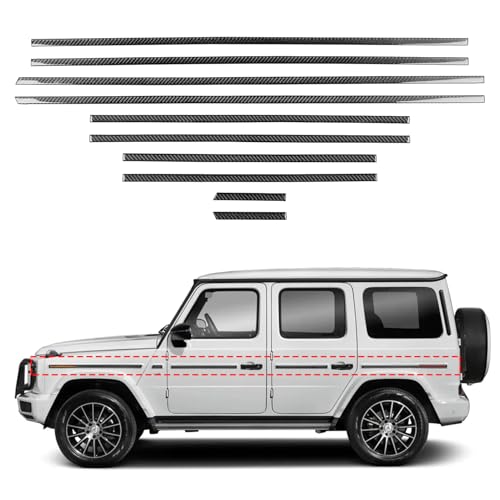 Fancemot تريم جانبي من ألياف الكربون الحقيقية Fancemot متوافق مع مرسيدس بنز G-Class G63 G550 W463A 2019-2025 - Image 1